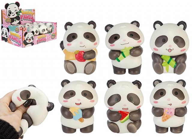 SQUISHY CUTE PANDA 12cm In espo da 12pz 6ass…x12…x96